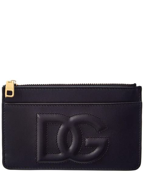 DOLCE & GABBANA LEATHER CARD HOLDER WITH LOGO 